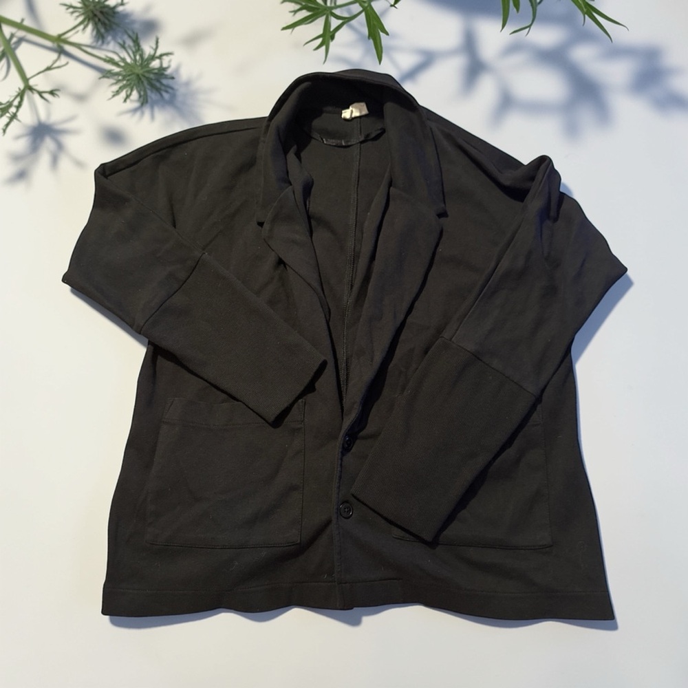 Pact Organic Airplane Wrap Cardigan Black Medium